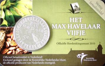 Max Havelaar Vijfje 2010 Coincard